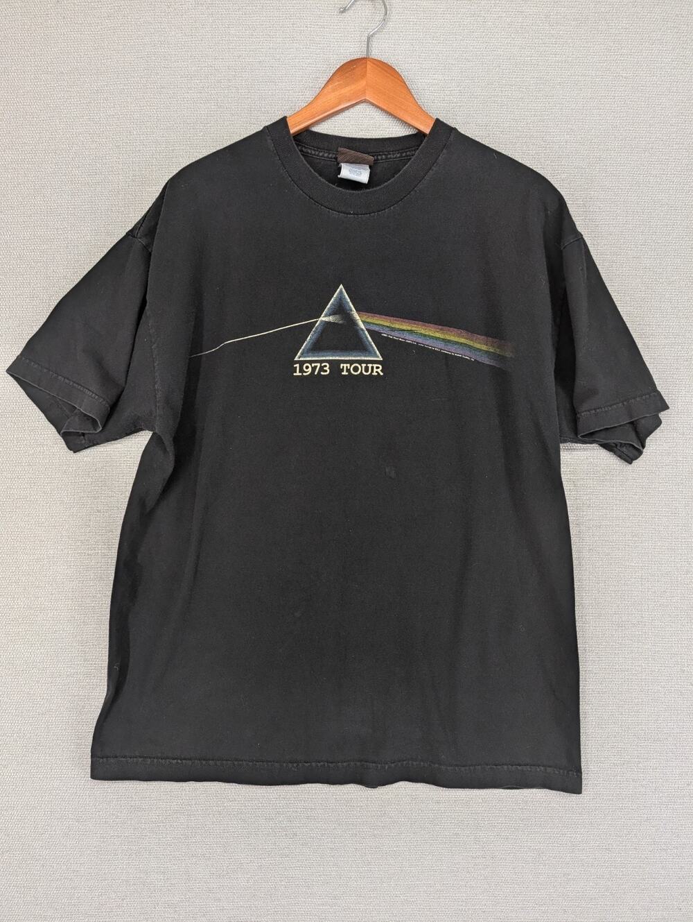Vintage 2005 Pink Floyd 1973 Tour Triangle Logo T Shirt Mens Size XLarge XL